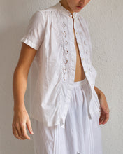 Load image into Gallery viewer, White Cotton Embroidered Blouse