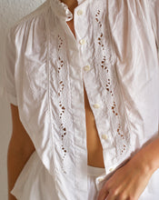 Load image into Gallery viewer, White Cotton Embroidered Blouse
