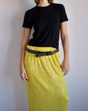 Load image into Gallery viewer, Laurence Corsin Yellow Metallic Skirt