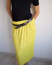 Load image into Gallery viewer, Laurence Corsin Yellow Metallic Skirt