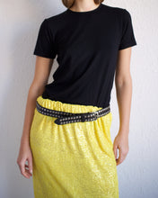 Load image into Gallery viewer, Laurence Corsin Yellow Metallic Skirt
