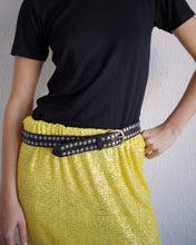 Load image into Gallery viewer, Laurence Corsin Yellow Metallic Skirt