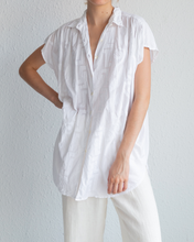Load image into Gallery viewer, White Cotton Embroidered Tunic Top