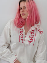 Load image into Gallery viewer, Vintage Cotton Embroidered Blouse
