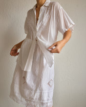 Load image into Gallery viewer, White Cotton Embroidered Blouse
