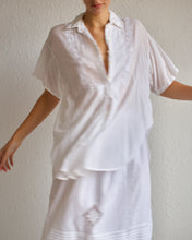 Load image into Gallery viewer, White Cotton Embroidered Blouse
