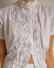 Load image into Gallery viewer, White Cotton Embroidered Blouse
