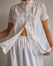 Load image into Gallery viewer, White Cotton Embroidered Blouse
