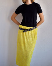Load image into Gallery viewer, Laurence Corsin Yellow Metallic Skirt
