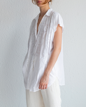 Load image into Gallery viewer, White Cotton Embroidered Tunic Top
