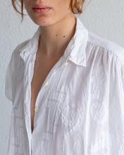 Load image into Gallery viewer, White Cotton Embroidered Tunic Top
