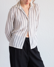 Load image into Gallery viewer, Vintage Ivory Silk Stripe Blouse
