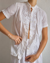 Load image into Gallery viewer, White Cotton Embroidered Blouse
